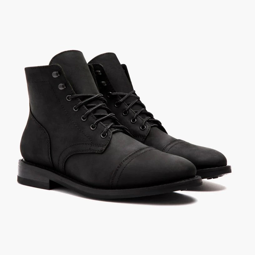 NUBUCK COMBAT BOOTS-SUEDE BLACK