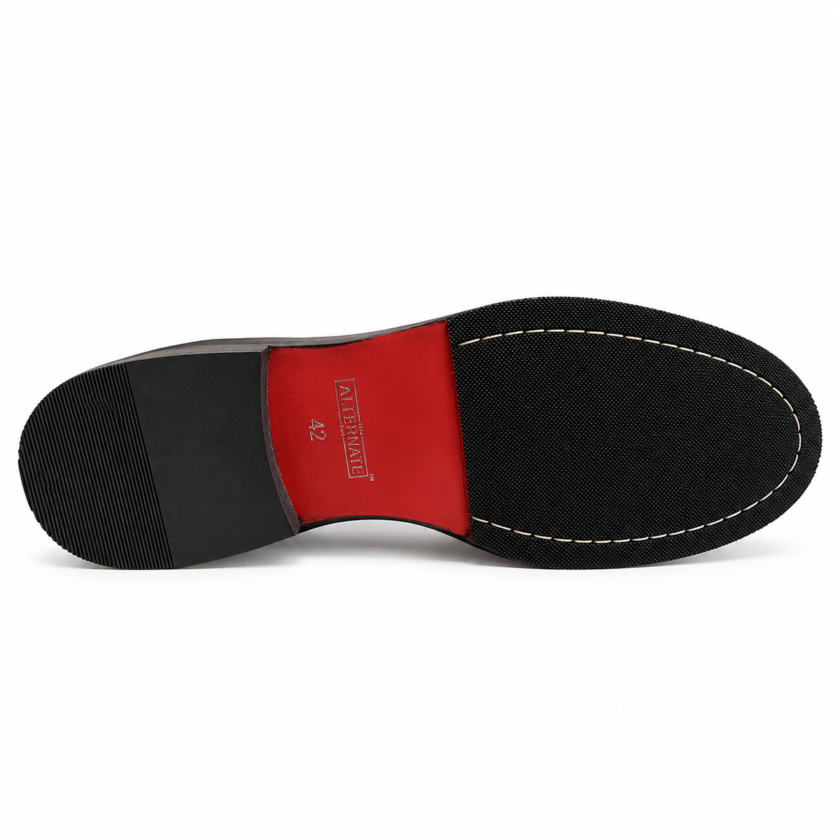 BROWN ETHNIC LOAFERS WITH GOLDEN RIVETS
