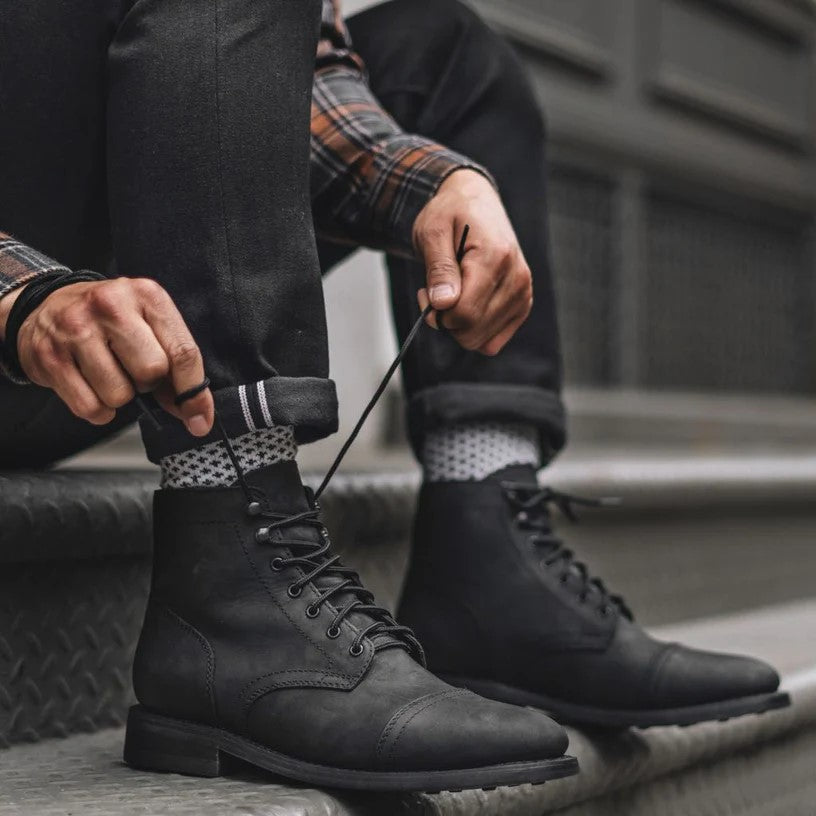NUBUCK COMBAT BOOTS-SUEDE BLACK1