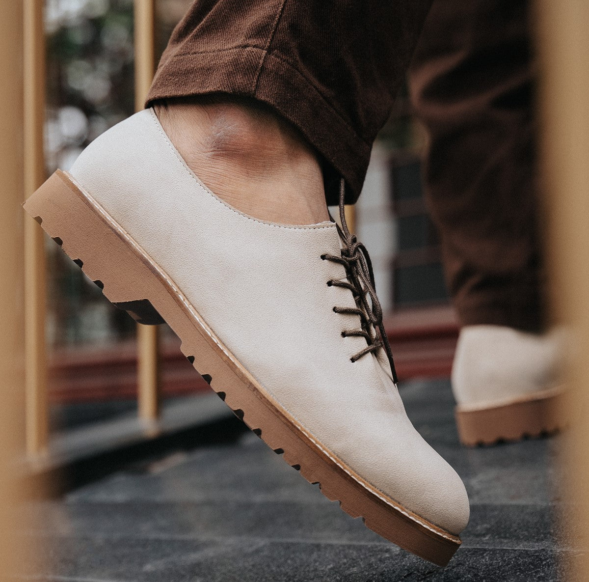 DERBY SHOES BEIGE - Main Image