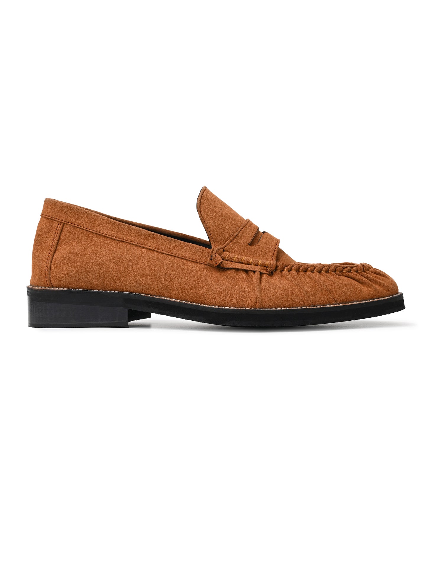UNLINED WOVEN PENNY LOAFERS-TAN