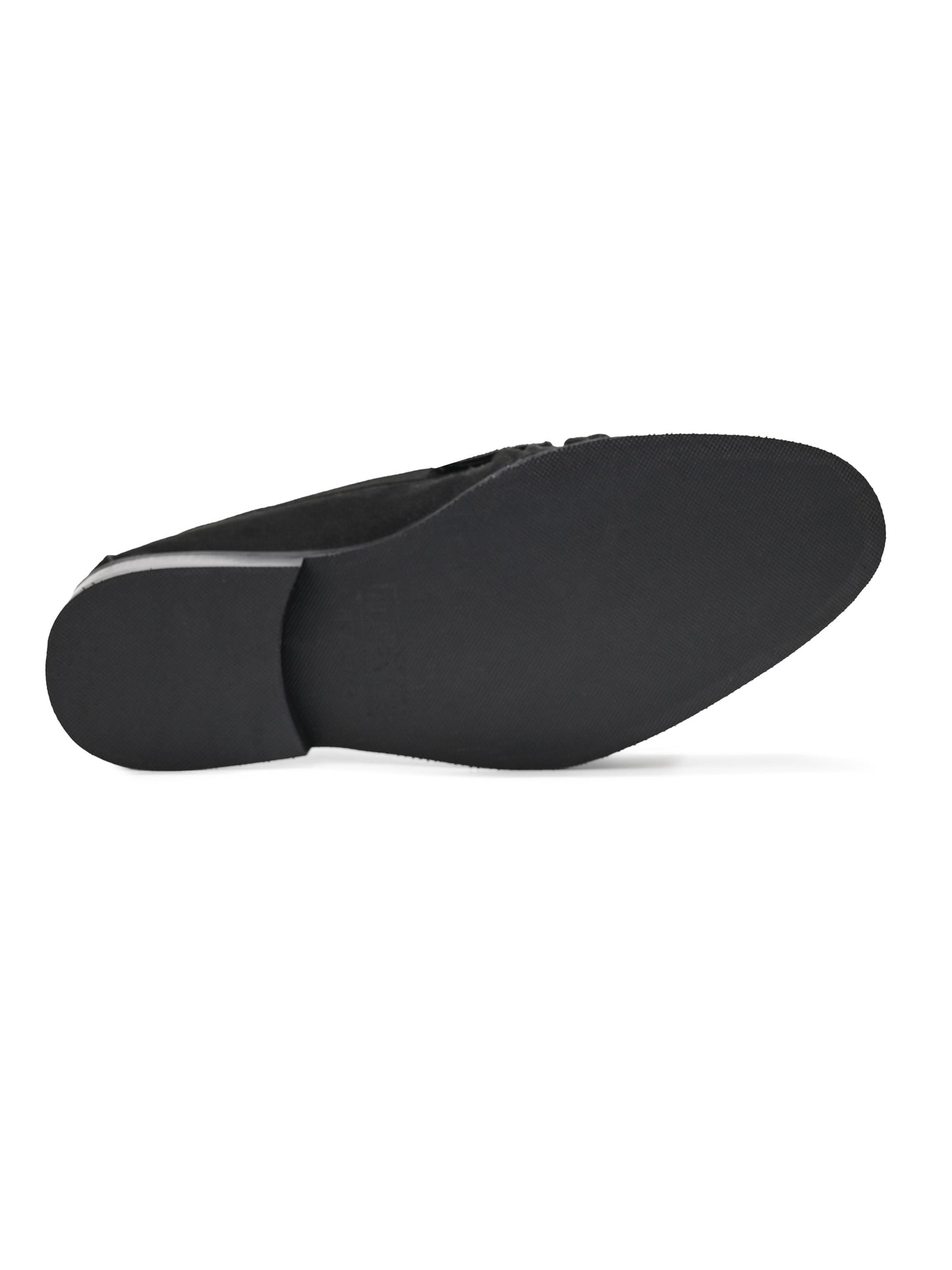 UNLINED WOVEN FAUX LEATHER PENNY LOAFERS- BLACK