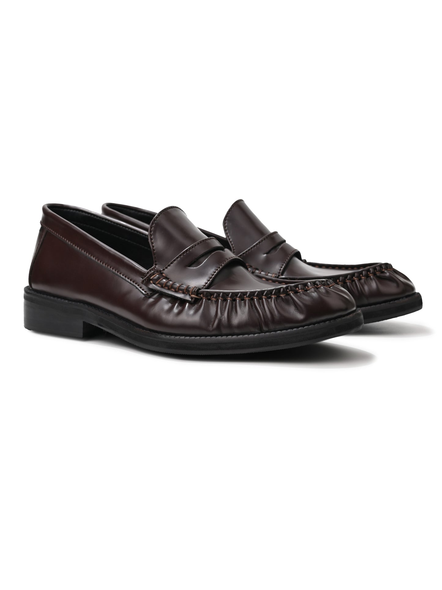 UNLINED WOVEN PENNY LOAFERS-CHERRY
