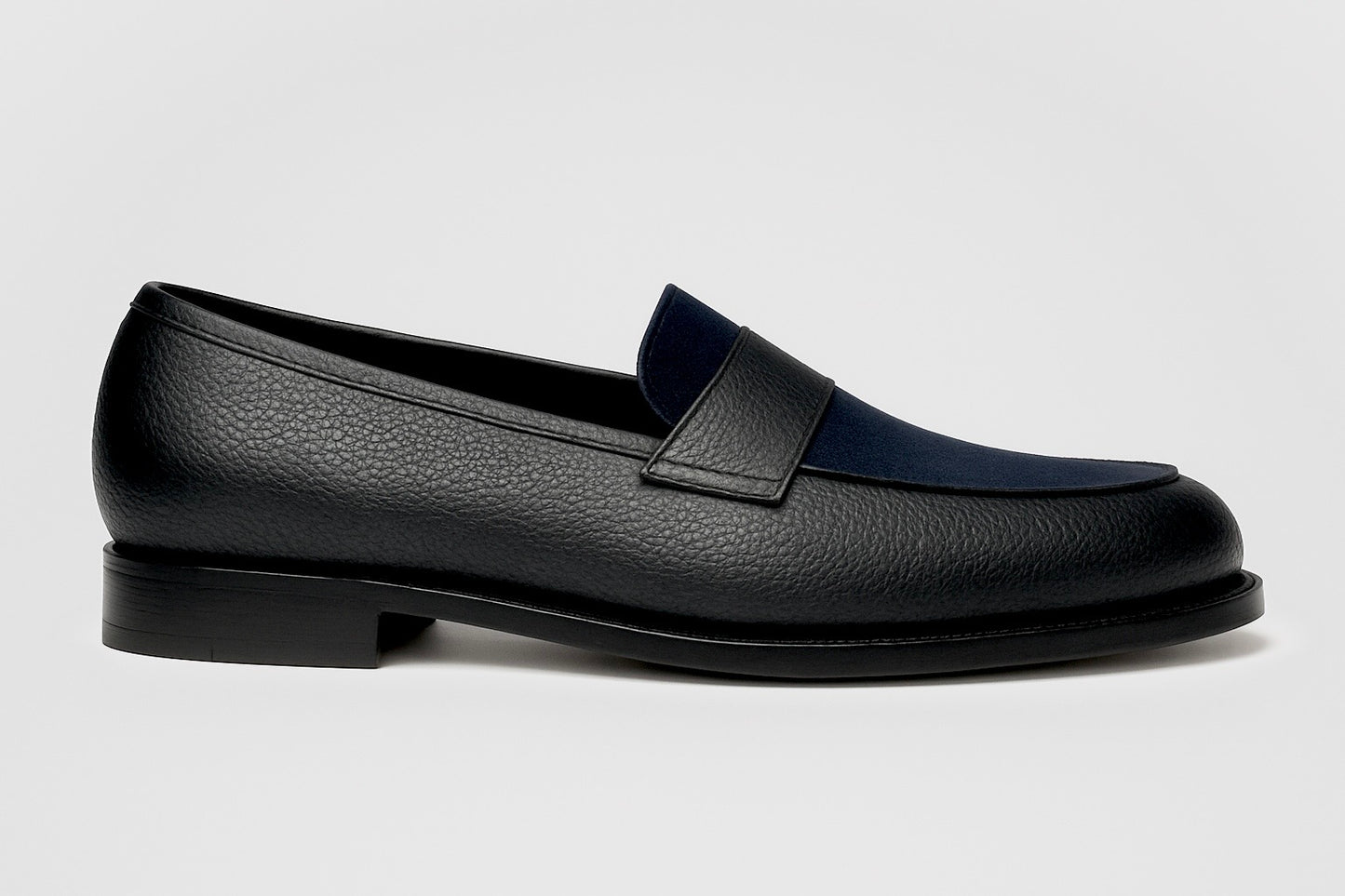 PENNY LOAFERS IN MIDNIGHT NAVY SUEDE