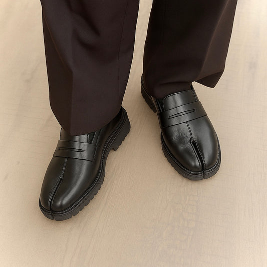 TABI TOE SLIP-ONS-BLACK