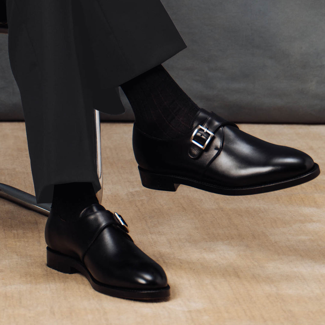 Single monk strap- Black - Main Image