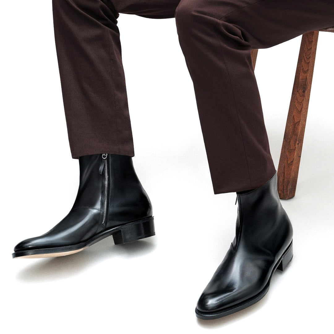 Ankle boots with zip detail Black1