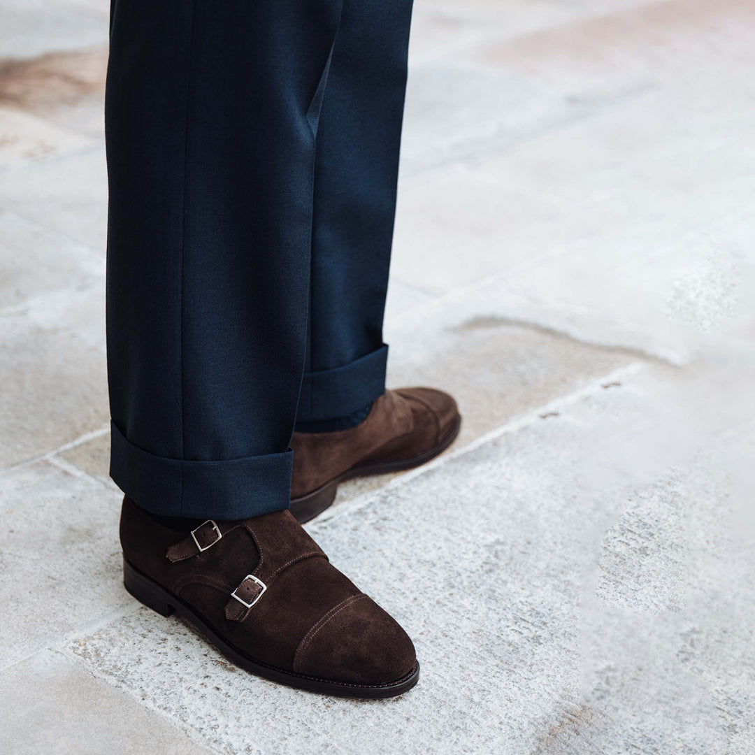 Suede monk straps- Brown – The Alternate - Main Image
