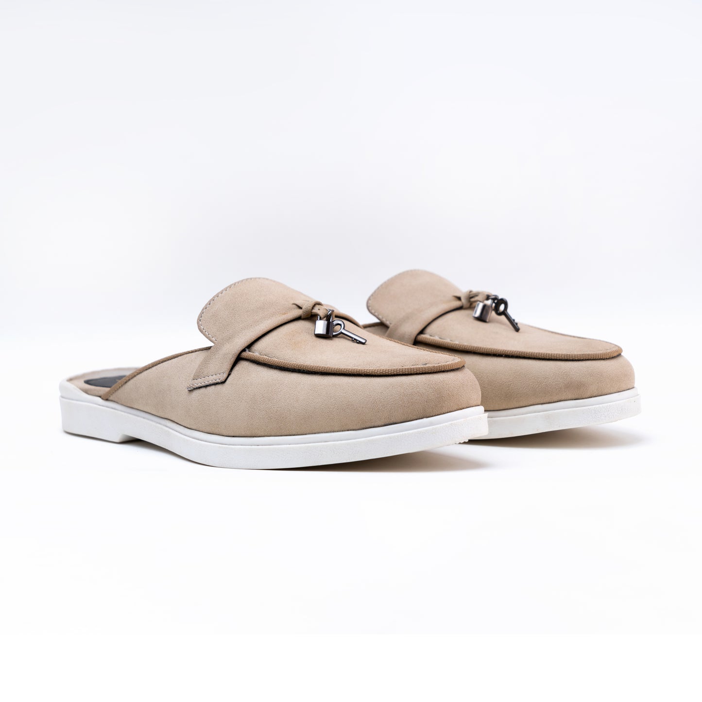 SUEDE MULE - BEIGE