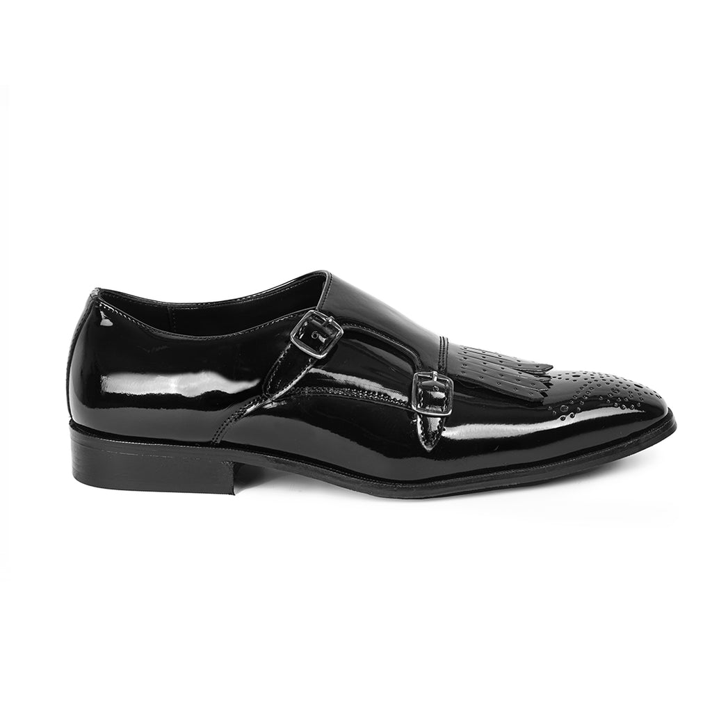 Monk straps with fringe detail