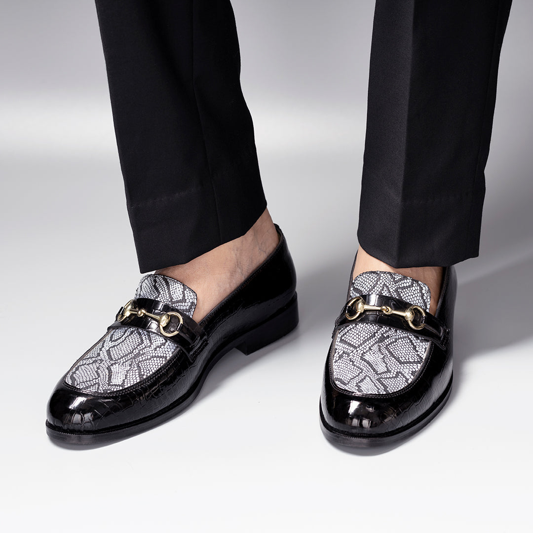 TEXTURED SLIP-ONS WITH BUCKLE - Main Image