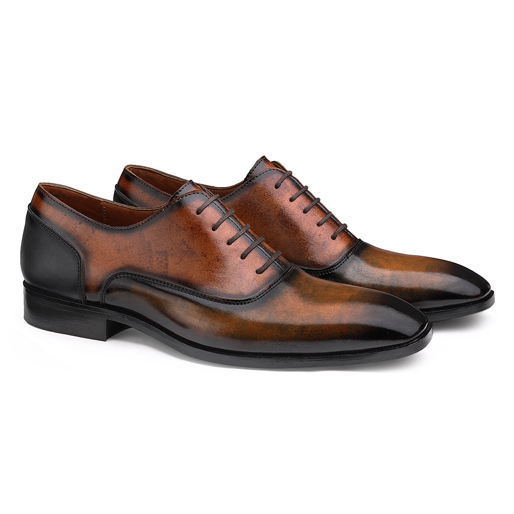 DERBY LACE UP WITH MARBLE PATINA