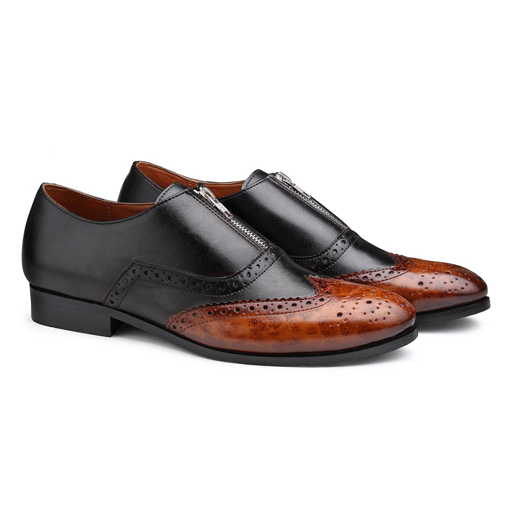 BROGUES WITH ZIP DETAIL - HEIGHT ELEVATION