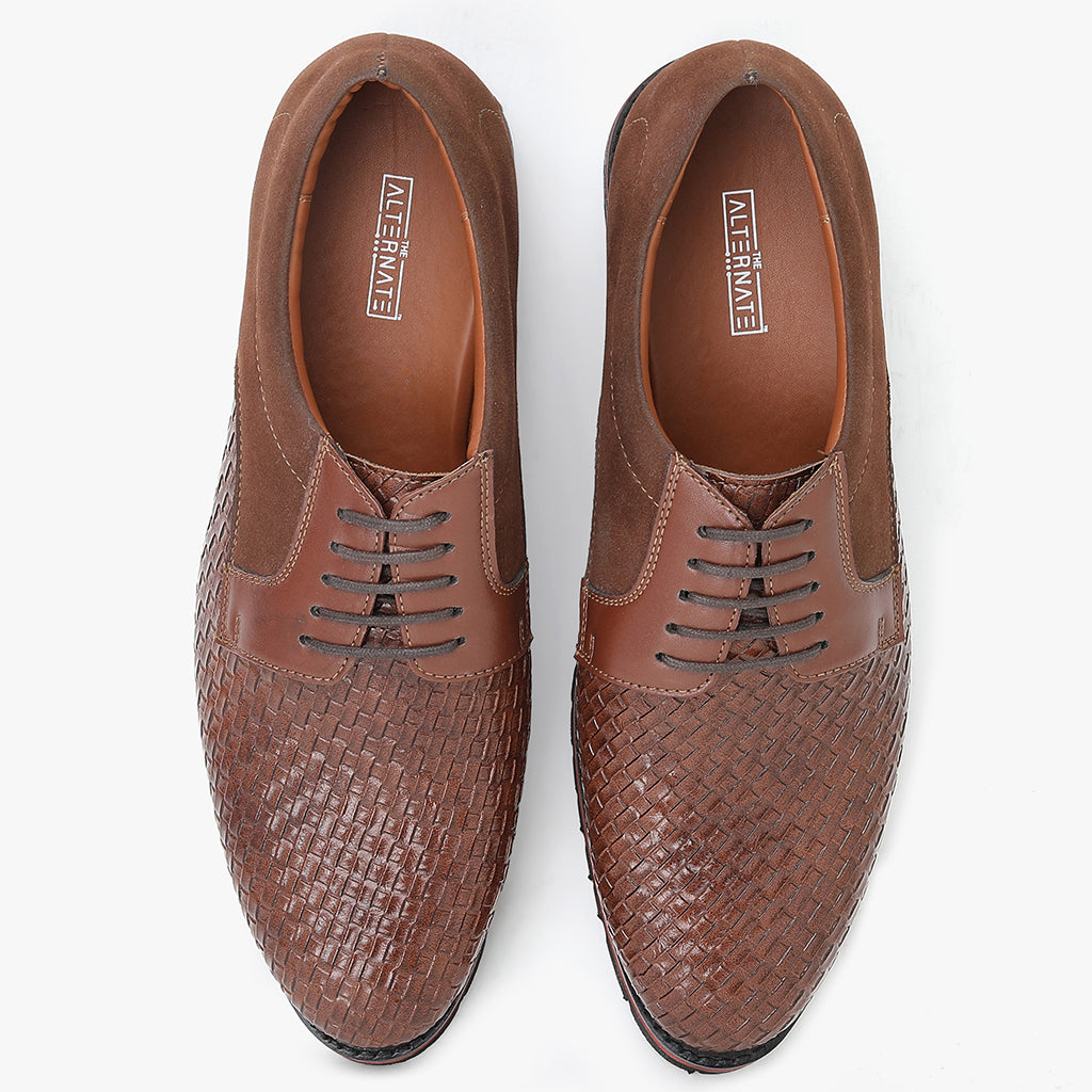 DERBY SHOES WITH WEAVING