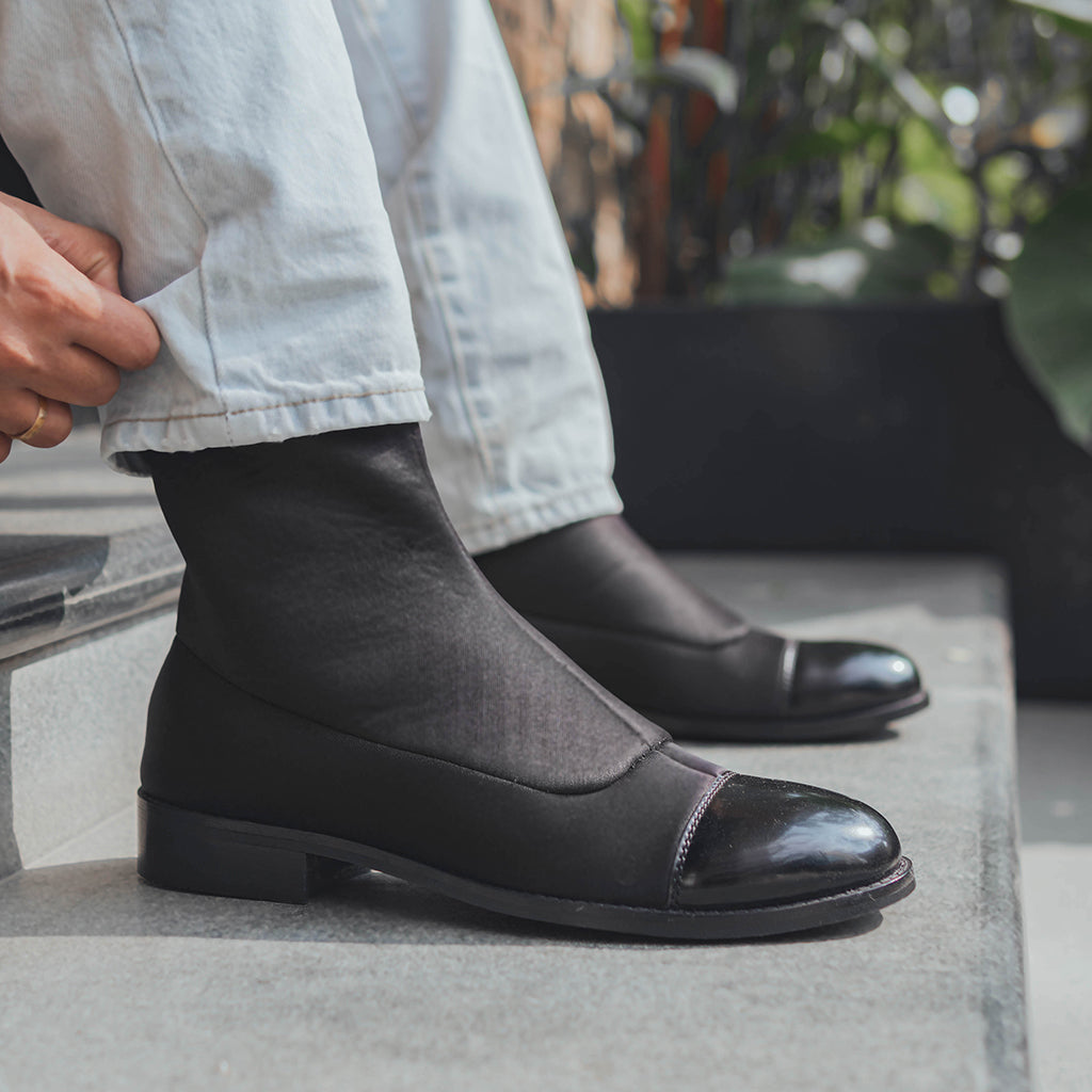 LYCRA BOOTS FOR MENS WITH TOE CAP- Buy Boots for Men Online in