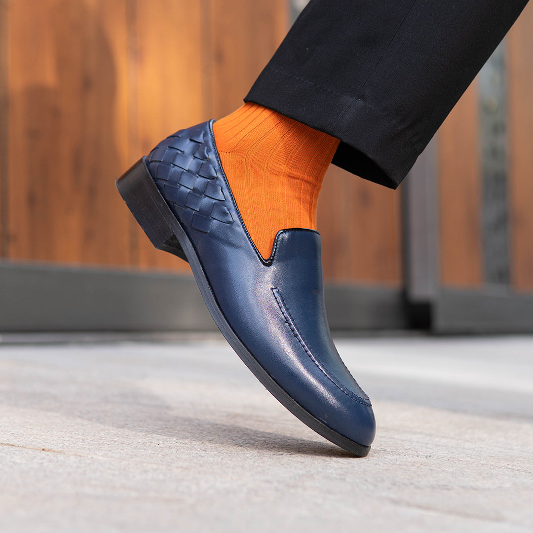 HAND WOVEN SLIP-ONS-BLUE – The Alternate - Main Image