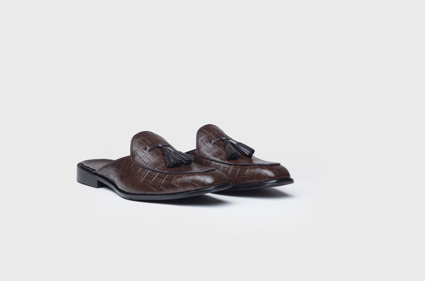 ALLIGATOR MULES-BROWN