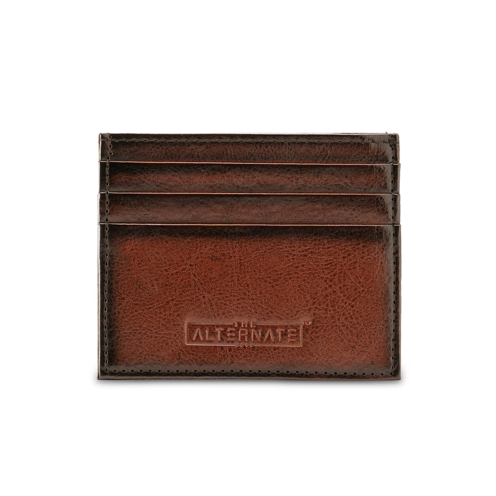 HAND PAINTED CARDHOLDER-TAN