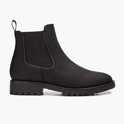 CHELSEA BOOTS WITH COMMANDO OUTSOLE-BLACK