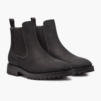 CHELSEA BOOTS WITH COMMANDO OUTSOLE-BLACK