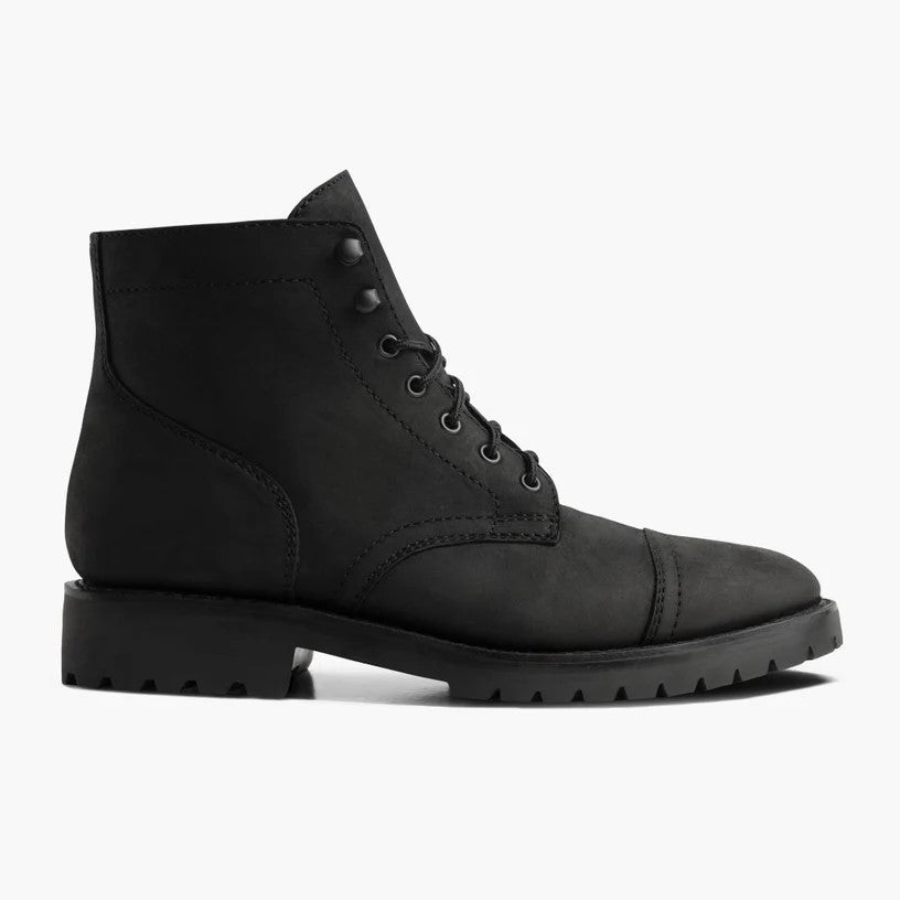 NUBUCK COMBAT BOOTS WITH COMMANDO OUTSOLE
