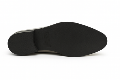 UNLINED WOVEN PENNY LOAFERS- LIGHT GREY