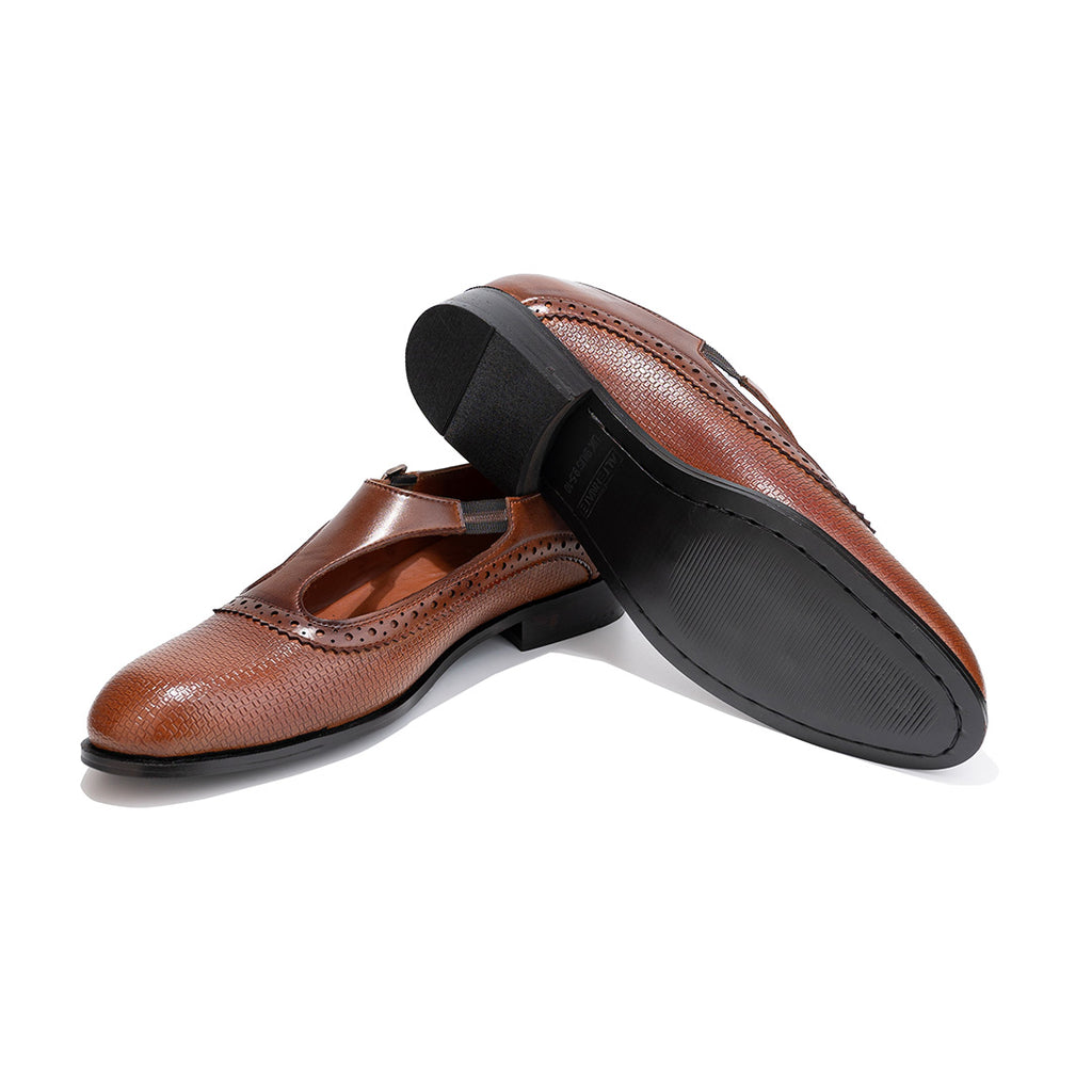 The Alternate Tan textured Sandals