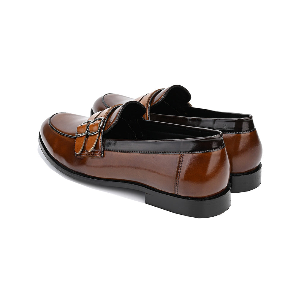 The Alternate Tan Slip-ons with dual strap
