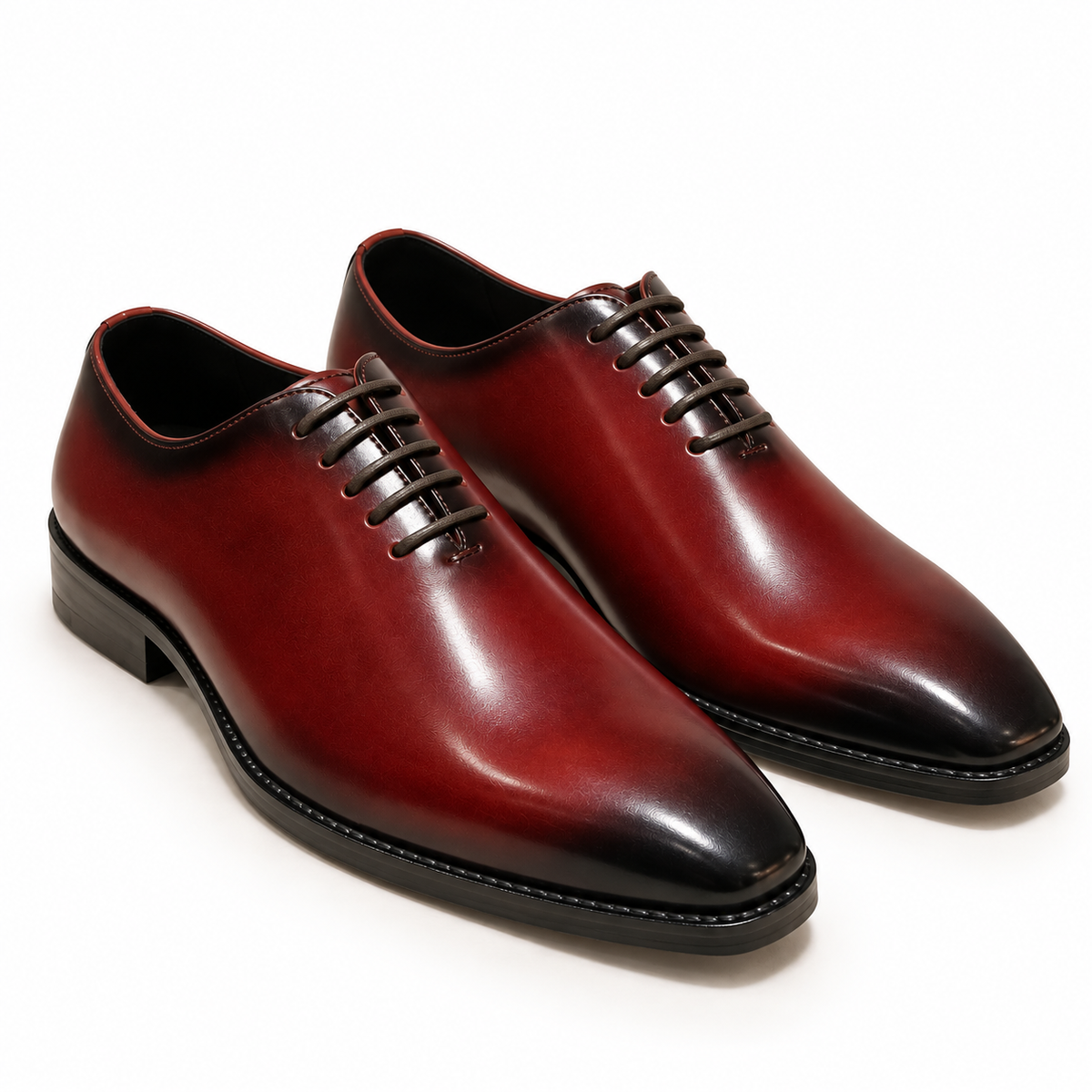 WHOLECUT LACE-UP-CHERRY