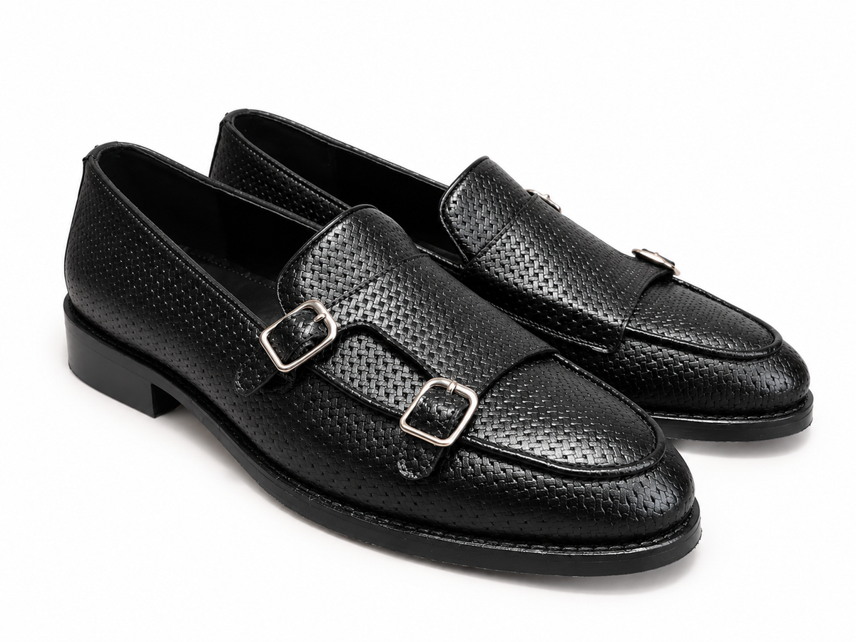 WOVEN MONKSTRAPS-BLACK