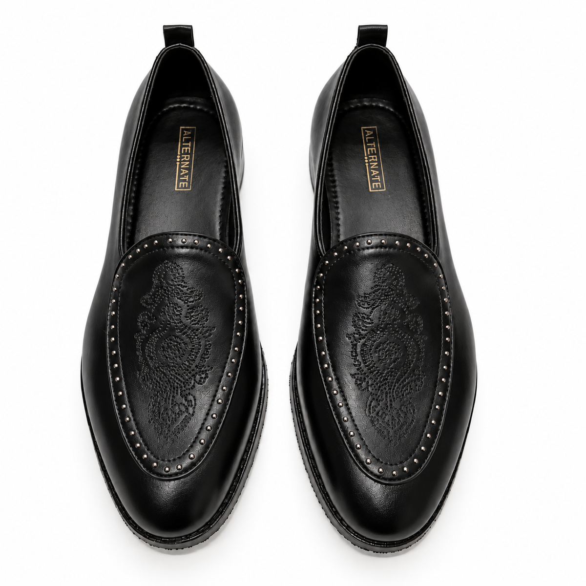 ETHNIC SLIP-ONS WITH RIVET DETAIL