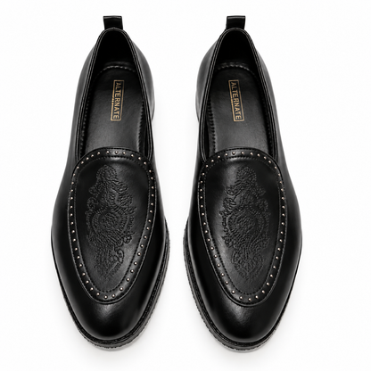 ETHNIC SLIP-ONS WITH RIVET DETAIL