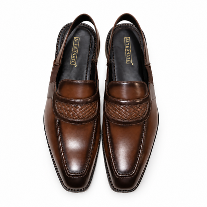 BROWN WEAVING SANDAL