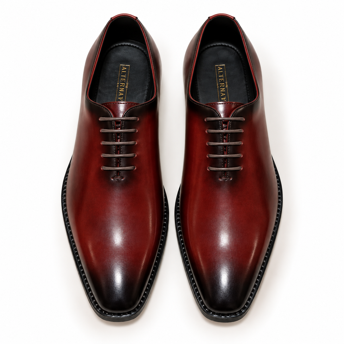 WHOLECUT LACE-UP-CHERRY