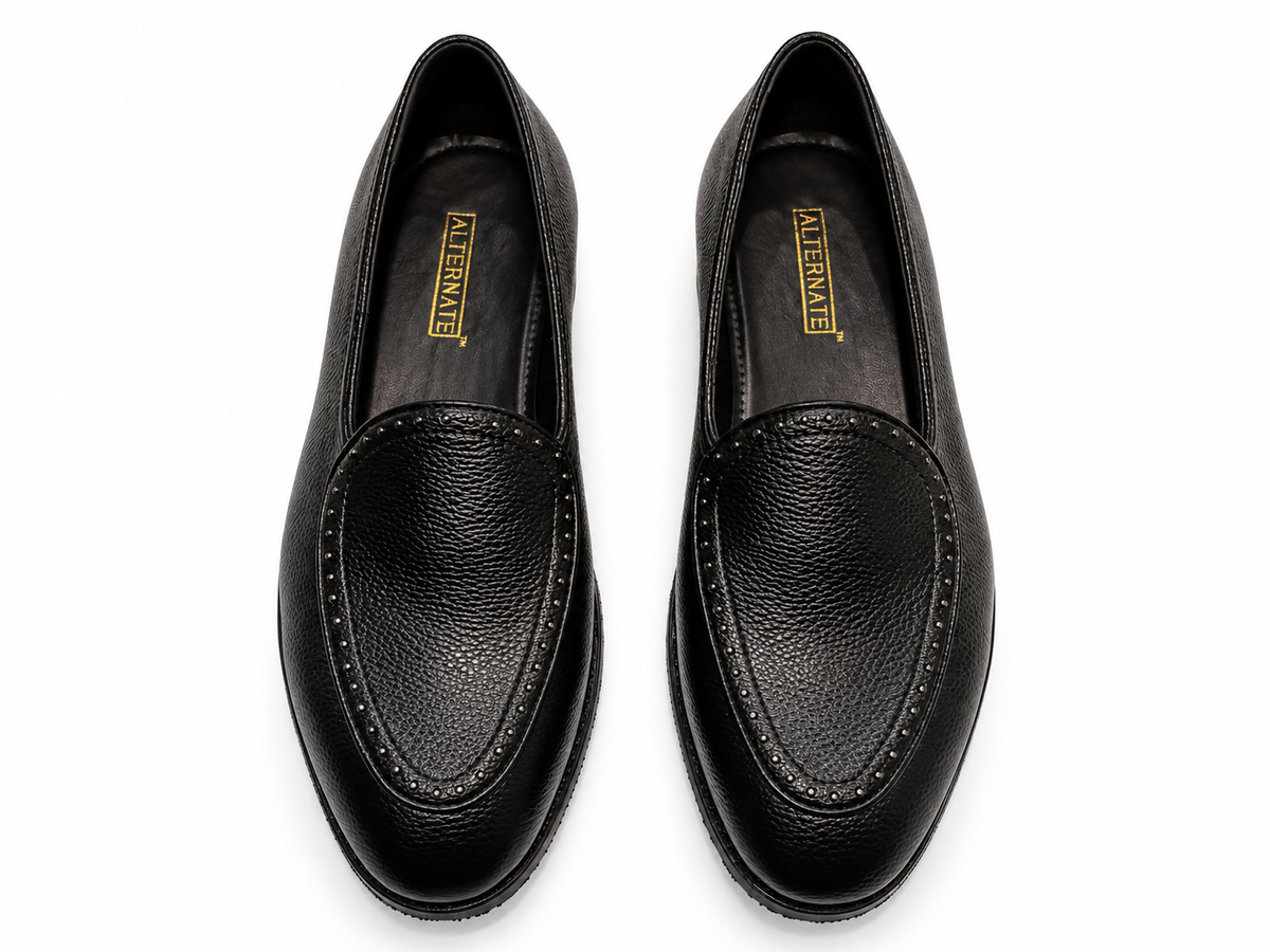 MILLED LOAFERS WITH RIVET DETAIL