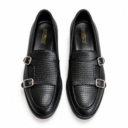 WOVEN MONKSTRAPS-BLACK