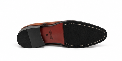 DERBY LACE-UPS WITH TWO TONE DETAIL- BROWN