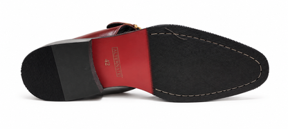 CHERRY SANDALS WITH PAISLEY DETAIL