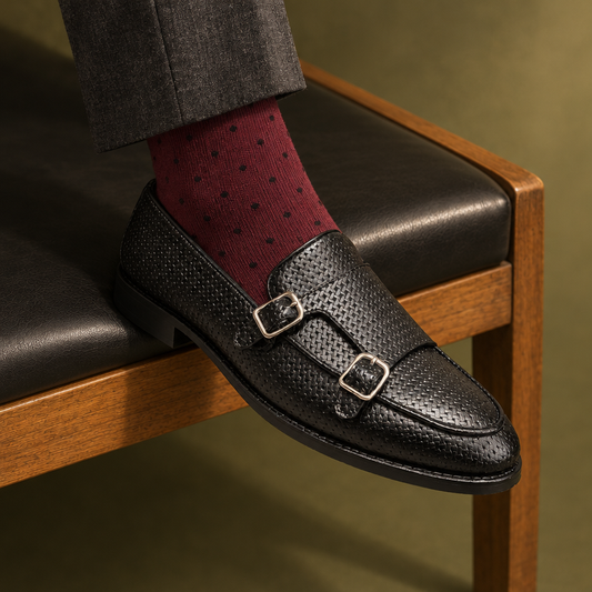 WOVEN MONKSTRAPS-BLACK