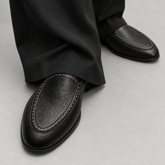 MILLED LOAFERS WITH RIVET DETAIL
