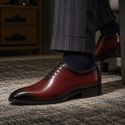 WHOLECUT LACE-UP-CHERRY