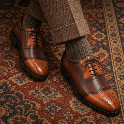 Two-Tone Wingtip Brogues