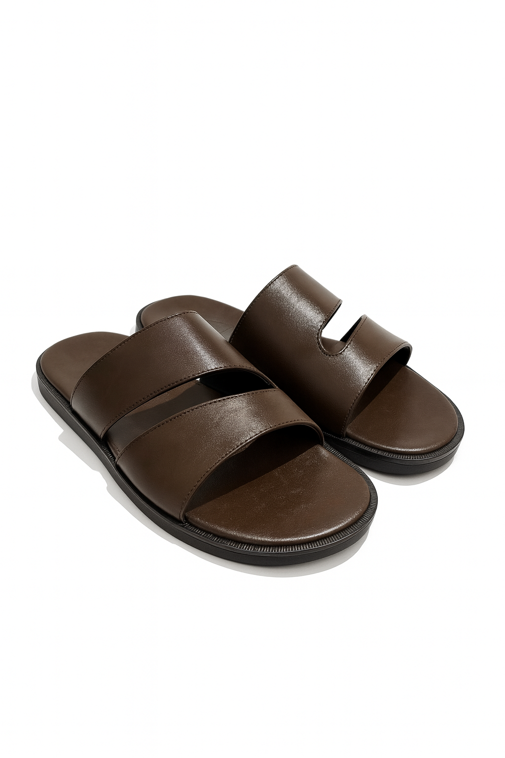 CROSSCUT SANDALS- BROWN