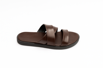 BROWN STRAP SANDALS