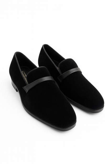 MIDNIGHT VELVET LOAFER- BLACK