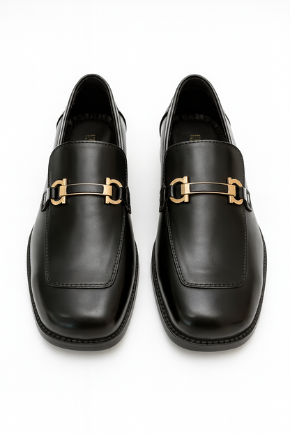BOX TOE BIT LOAFER- BLACK