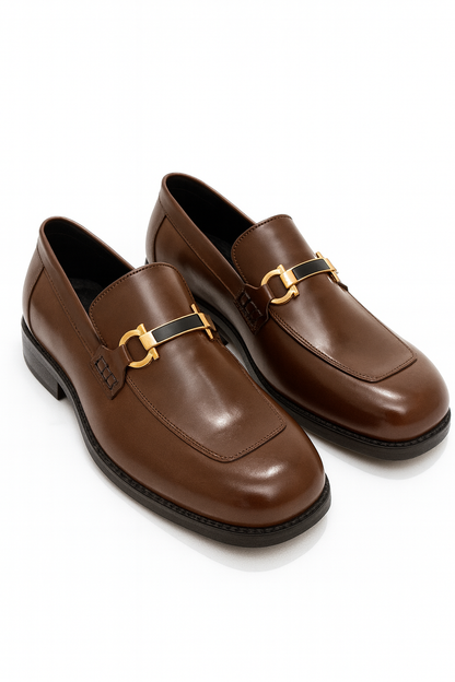 BOX TOE BIT LOAFER- BROWN