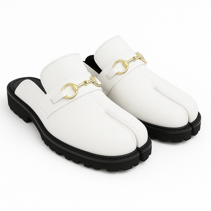 TABI TOE MULES-WHITE