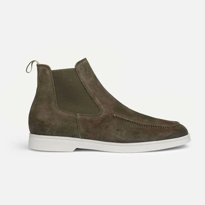 BROWN CHELSEA BOOTS WITH RUBBER OUTSOLE