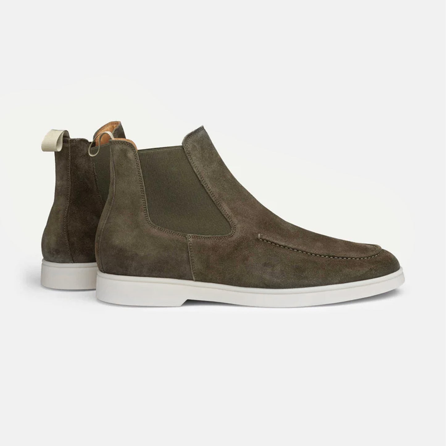 BROWN CHELSEA BOOTS WITH RUBBER OUTSOLE